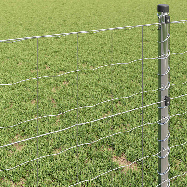 vidaXL Euro Hejn Sølv 0.4 x 10 m Varmegalvaniseret jern