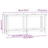 vidaXL Arbejdsb&aelig;nk VoksBrun 180 x 50 x 80 cm Massivt fyrretr&aelig;