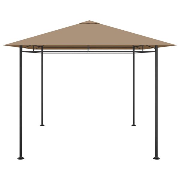 vidaXL pavillon 384x281x270 cm 180 g/m² gråbrun