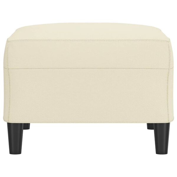 vidaXL fodskammel 70x55x41 cm kunstlæder cremefarvet