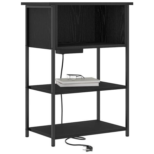 vidaXL Natskab Sort eg 55 x 31 x 76 cm Konstrueret tr&aelig;