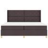 vidaXL Box spring seng med madras Brun 200 x 200 cm Stof