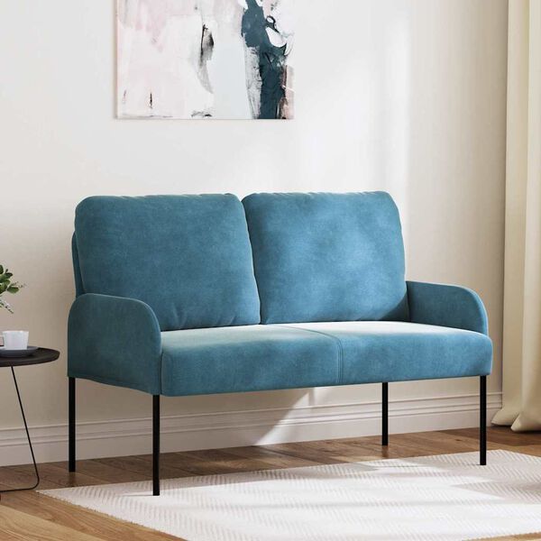 vidaXL Sofaer med pude 110cm Bl&aring; Krydsfin&eacute;r