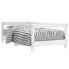 vidaXL sengeramme til juniorseng 70x140 cm massivt fyrretr&aelig; hvid
