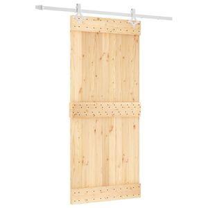 vidaXL Skyded&oslash;r 90 x 210 cm Massivt Fyrretr&aelig; (Ubehandlet)