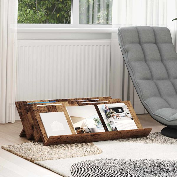 vidaXL Magasin Rack Gammelt tr&aelig; 90 x 53 x 28,5 cm Konstrueret tr&aelig;