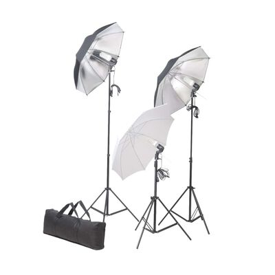 vidaXL fotostudiesæt med fotobaggrund og lamper