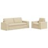 vidaXL Sofa 2 pcs Creme 182 x 80 x 82 cm Stof