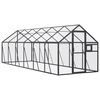 vidaXL voliere 1,79x6x1,85 m aluminium s&oslash;lvfarvet