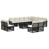 vidaXL Havesofa S&aelig;t 13 stk. Sort polyrattan