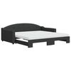 vidaXL daybed med udtr&aelig;k og madras 100x200 cm stof sort