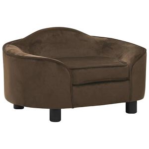 vidaXL hundesofa 67x47x36 cm plys brun
