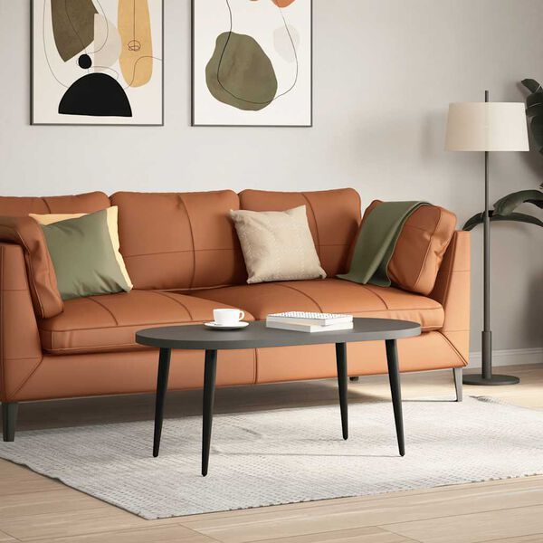 vidaXL sofabordben konisk form 4 stk. sort 42-43 cm stål