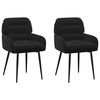 vidaXL Spisestole 2 pcs Velour (V) Sort 59 x 59,5 x 90 cm