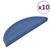 vidaXL trappem&aring;tter 10 stk. 56x17x3 cm bl&aring; halvrund