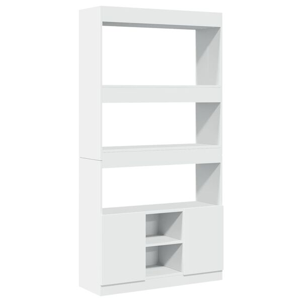 vidaXL reol 92x33x180 cm konstrueret træ hvid