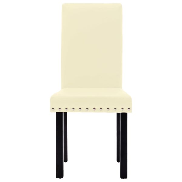 vidaXL spisebordsstole 4 stk. PVC cremefarvet