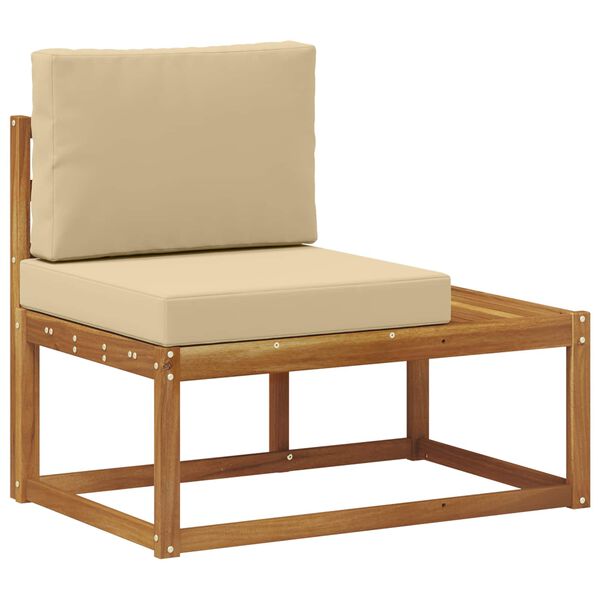 vidaXL Udend&oslash;rs Modulsofa med pude Naturfarvet 91 x 63 x 73 cm