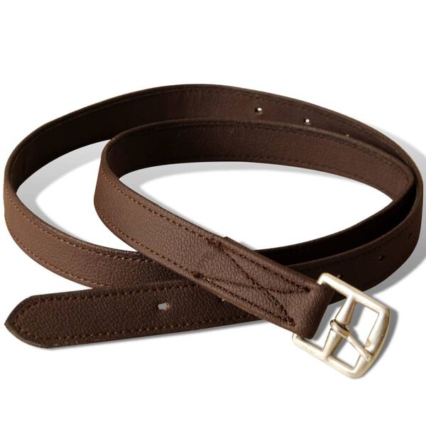 vidaXL 5-i-1 sadelsæt til heste 16" ægte læder brun 14 cm