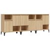vidaXL sk&aelig;nke 3 stk. 60x35x70 cm konstrueret tr&aelig; sonoma-eg