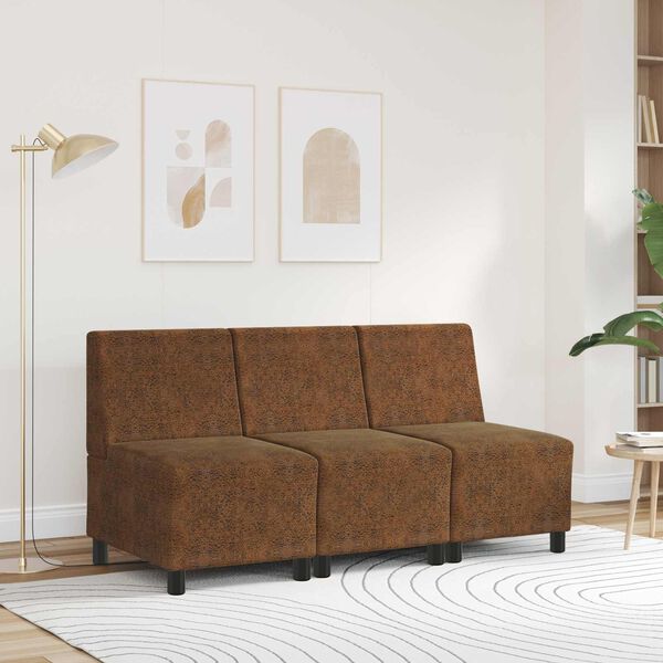vidaXL | Sofa Stol | med pude Brun 55 x 74 x 82 cm Faux suede l&aelig;der