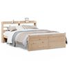 vidaXL sengeramme med sengegavl 135x190 cm massivt fyrretr&aelig; hvid