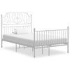 vidaXL sengestel 120x200 cm metal hvid