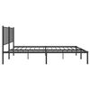 vidaXL sengeramme med sengegavl 120x190 cm metal sort