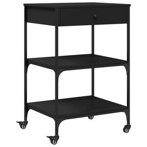 vidaXL k&oslash;kkenvogn 60x48x89,5 cm konstrueret tr&aelig; sort