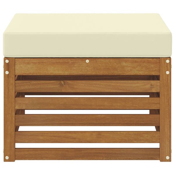 vidaXL Udend&oslash;rs puf Massivt Akacietr&aelig; Naturfarvet