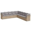 vidaXL sofas&aelig;t til haven 9 dele med hynder polyrattan beige