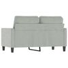 vidaXL 2-personers sofa 120 cm velour lysegrå