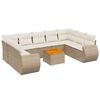 vidaXL sofas&aelig;t til haven 10 dele med hynder polyrattan beige