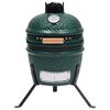 vidaXL 2-i-1 Kamado-røgegrill 56 cm keramisk grøn