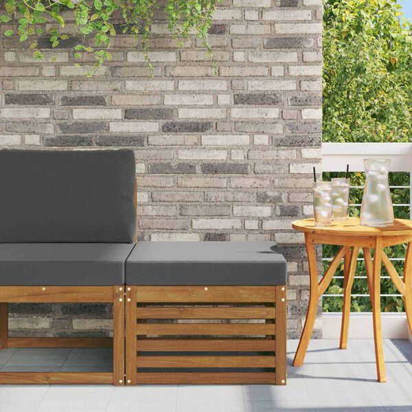 vidaXL Udend&oslash;rs puf Massivt Akacietr&aelig; Naturfarvet