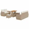 vidaXL Havesofa S&aelig;t 8 stk. 5-Antal s&aelig;der Beige og creme polyrattan