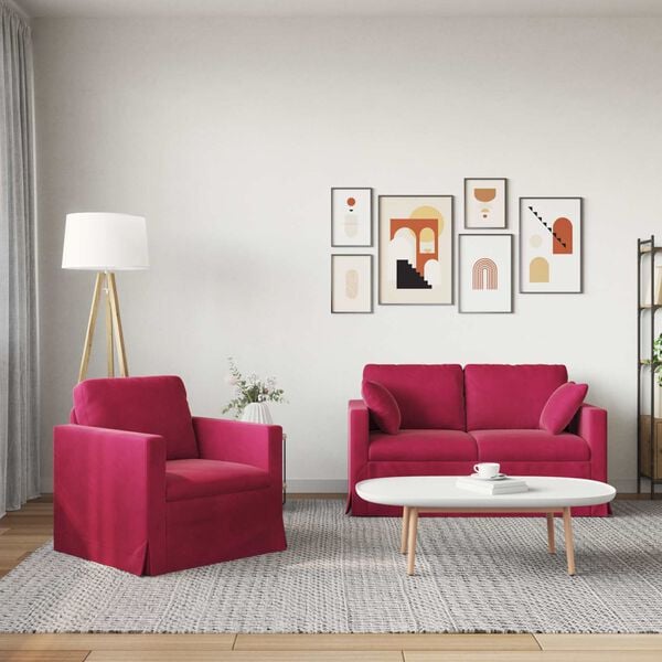 vidaXL Sofa 2 pcs Vinr&oslash;d