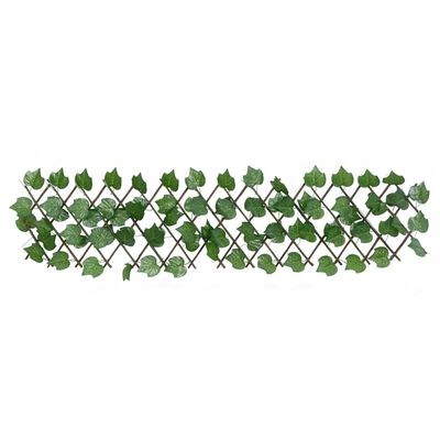 vidaXL espalier med kunstige vinblade 180x20 cm udvidelig grøn