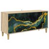 vidaXL TV-skab WIJHE 102 x 33 x 50 cm Sonoma-eg Konstrueret tr&aelig;