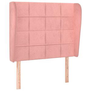 vidaXL sengegavl med kanter 83x23x118/128 cm fl&oslash;jl pink