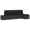 vidaXL Sofa S&aelig;t med pude 6 pcs polyrattan