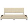 vidaXL sengeramme uden madras Hanko 180x200 cm stof cremefarvet