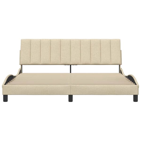 vidaXL sengeramme uden madras Hanko 180x200 cm stof cremefarvet