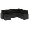 vidaXL sofas&aelig;t til haven 7 dele med hynder polyrattan sort