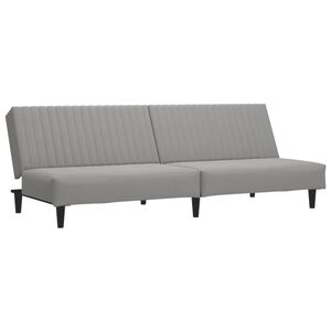 vidaXL 2-personers sovesofa fl&oslash;jl lysegr&aring;