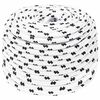 vidaXL Multifunktionelt universaltov 6 mm 100 m Hvid Polyester