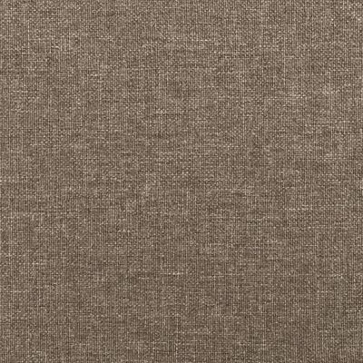 vidaXL sengegavl med kanter 183x23x118/128 cm stof gråbrun