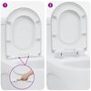 vidaXL Hurtig Udløsnings Toiletbræt Hvid 46.2 x 36 x 4.3 cm Duroplast