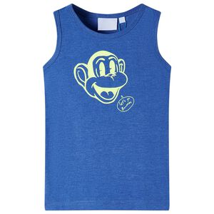 Tanktop til b&oslash;rn str. 92 bl&aring;meleret
