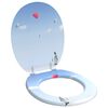 vidaXL Bl&oslash;dt lukket toiletbr&aelig;t Bl&aring; 44 x 38 cm MDF plade